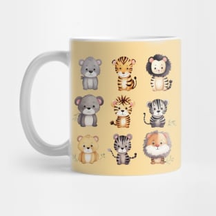 Cute Watercolour Animals Mug